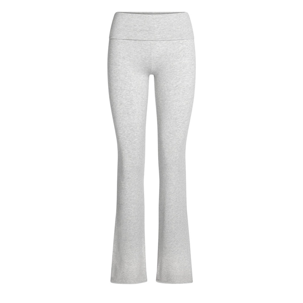 Skims Gray Cotton Foldover Pants